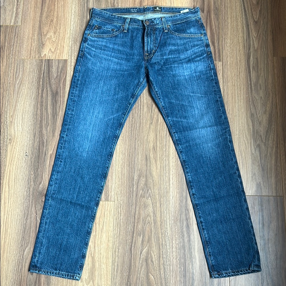 Ag Adriano Goldschmied Blue Straight Jeans